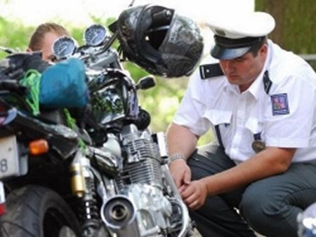 Policejní kontrola motorkářů