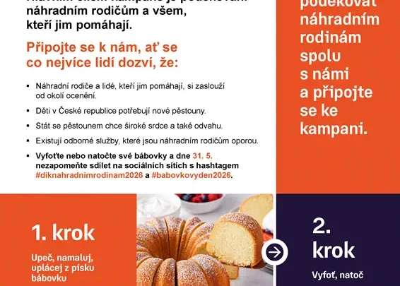 Bábovkový den v Orlové: poděkování náhradním rodinám