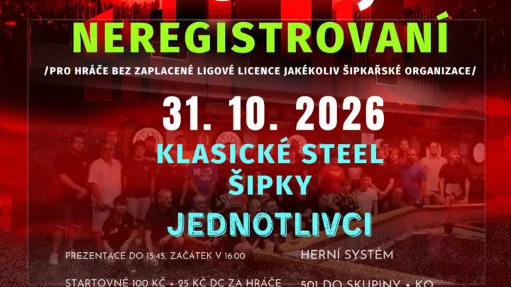 Šipkařský turnaj pro neregistrované hráče v Orlové