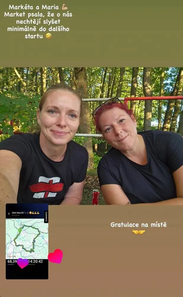 Mária a Markéta po absolvování Orel Ultra 65